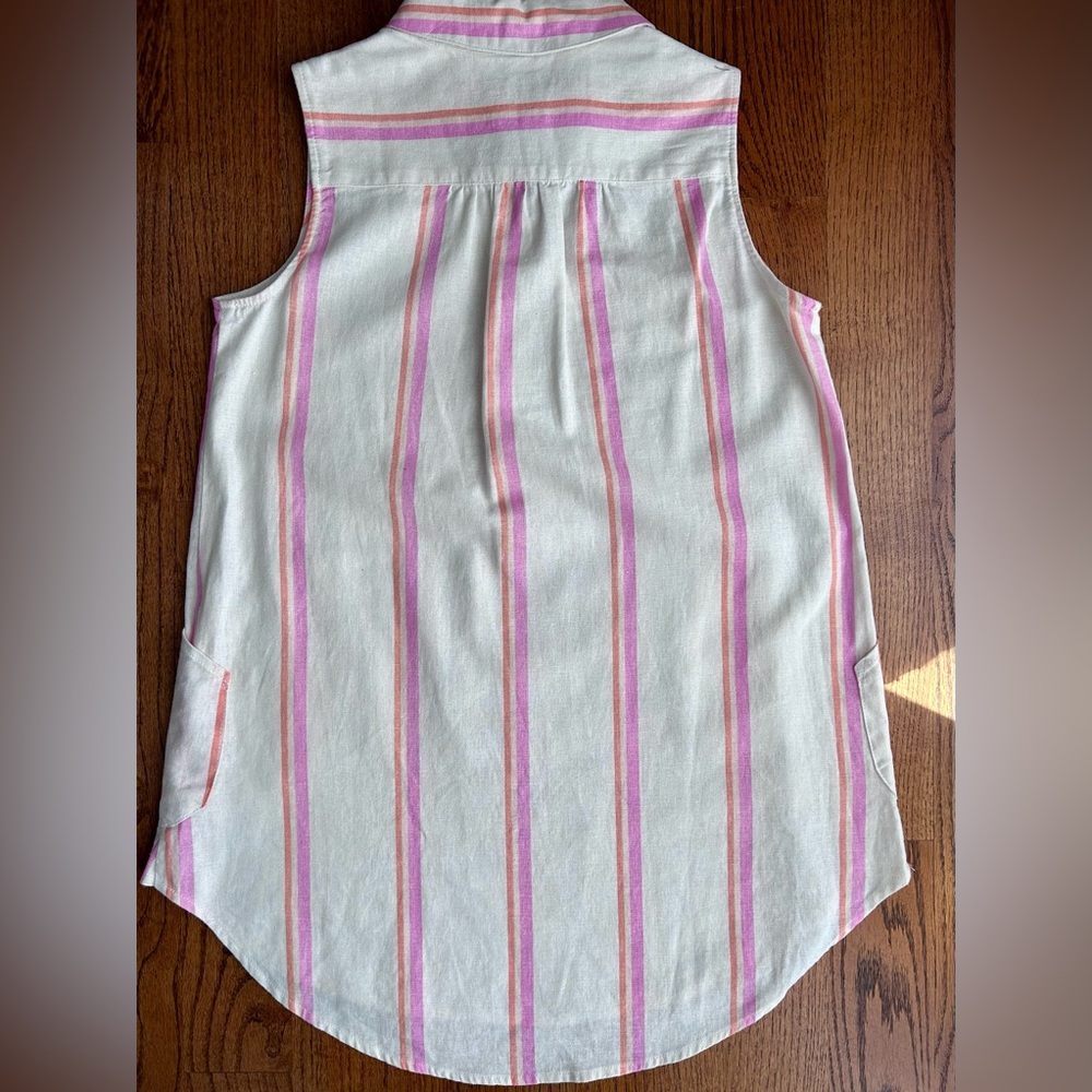 NWT For Cynthia Linen Sleeveless Button Tunic Top - Picture 8 of 10